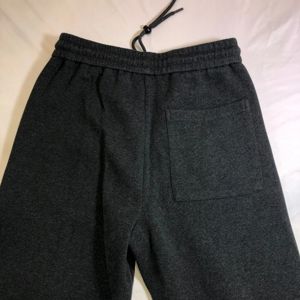Comfort Fit Project Charcoal Gray Wide Leg Knit Trousers Mens Medium Pleated